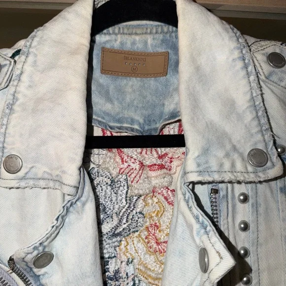 Blank NYC Floral Embroidered Jean Jacket - Picture 2 of 6
